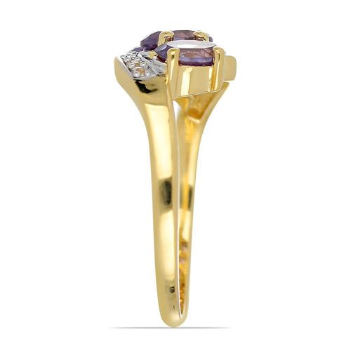  BUY SYNTHETIC ALEXANDRITE MULTI STONE RING IN 925 SILVER